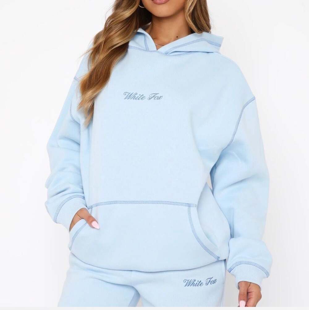 White Fox Instant Attraction Oversized Hoodie in Baby Blue